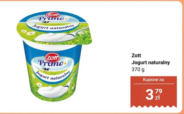 Jogurt naturalny promocja w Dino