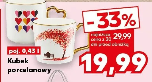 Kubek porcelanowy promocja w Kaufland
