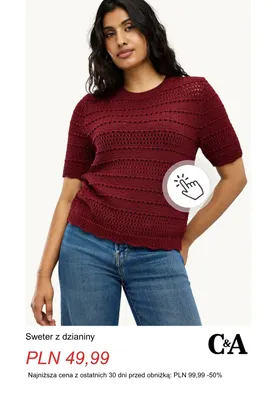 Sweter z dzianiny C & A promocja w C&A