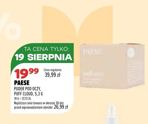 Puder pod oczy Paese Puff Cloud promocja w Drogerie Natura