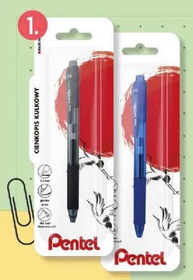 Cienkopis kulkowy czarny Pentel promocja w POLOmarket