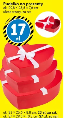 Pudełko na prezenty 33 × 26,5 × 8,8 cm promocja w Tedi
