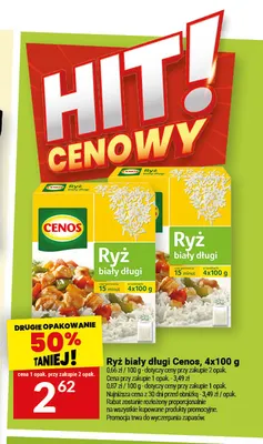 Ryż biały długi Cenos 4-pak promocja w Twój Market