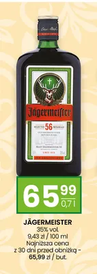 Likier ziołowy Jägermeister 35% vol. promocja w Twój Market