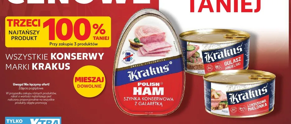 Szynka konserwowa z galaretką Krakus Polish Ham promocja w Kaufland