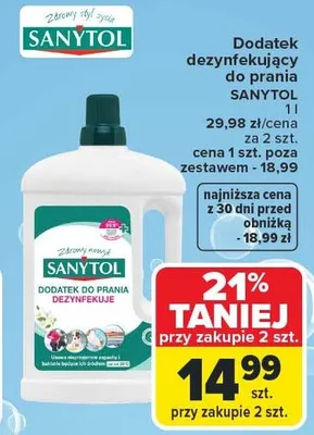 Dodatek dezynfekujący do prania promocja w Carrefour Market