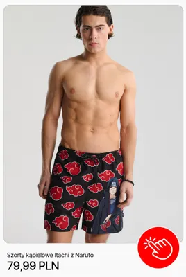 Szorty kąpielowe Cropp Itachi z Naruto promocja w Cropp