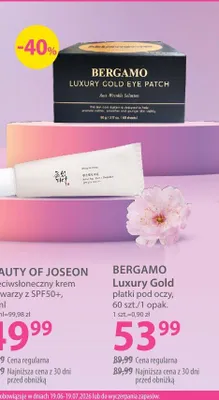 Płatki pod oczy Bergamo Luxury Gold promocja w Hebe