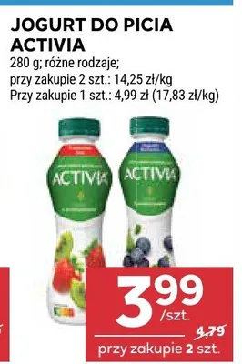 Jogurt do picia Activia promocja w Stokrotka