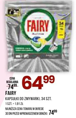 Tabletki do zmywarki Fairy promocja w Drogerie Natura