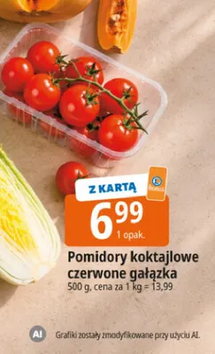 Pomidory koktajlowe czerwone gałązka promocja w Leclerc