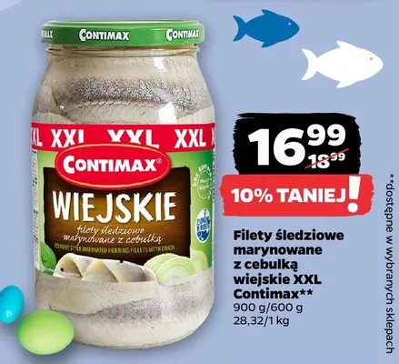 Filety śledziowe marynowane z cebulką wiejskie XXL promocja w Netto
