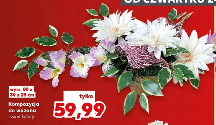 Kompozycja do wazonu 80x30x25 cm promocja w Kaufland