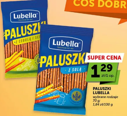 Paluszki Lubella wybrane rodzaje promocja w Euro Sklep