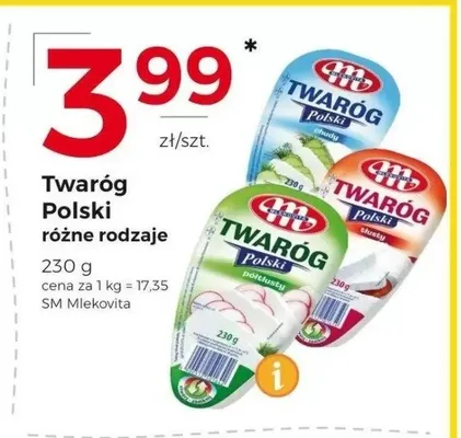 Twaróg Polski Mlekovita półtłusty promocja w Frac