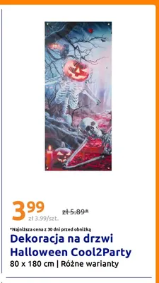 Dekoracja na drzwi Halloween Cool2Party 80x180 cm promocja w Action