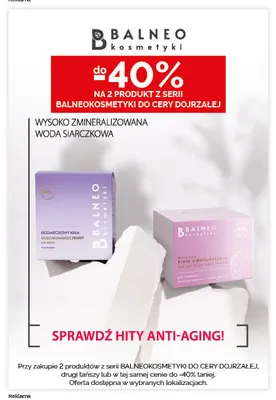 Kosmetyki do cery dojrzałej Balneokosmetyki promocja w Ziko Dermo
