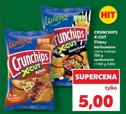 Chipsy karbowane różne rodzaje promocja w Kaufland