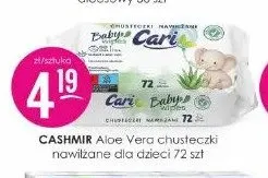 Chusteczki nawilżane dla dzieci Cashmir Aloe Vera 72-pak promocja w Drogerie Jasmin