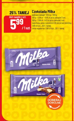 Czekolada Milka Alpine Milk promocja w POLOmarket