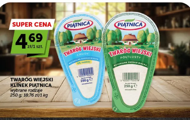 Twaróg wiejski klinek półtłusty Piątnica promocja w Groszek