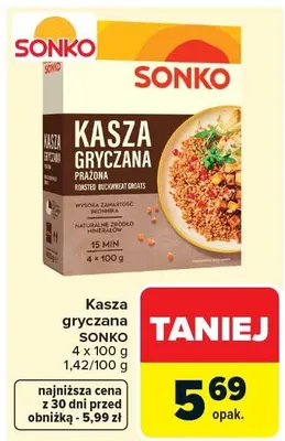 Kasza gryczana prażona promocja w Carrefour