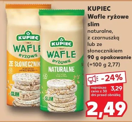 Wafle ryżowe slim z czarnuszką Kupiec promocja w Kaufland