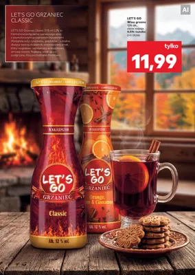 Wino czerwone grzane Let's Go Orange Clove & Cinnamon promocja w Kaufland