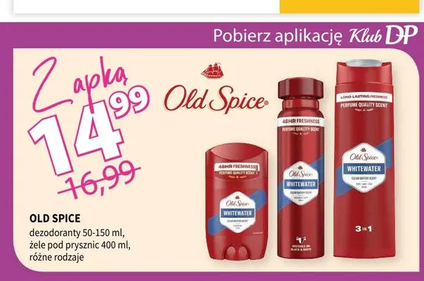 Dezodorant w sztyfcie Old Spice Whitewater promocja w Drogerie Polskie