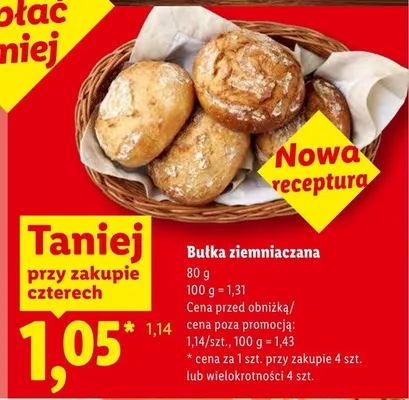Bułka ziemniaczana promocja w Lidl