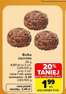 Bułka ziarnista promocja w Carrefour Market