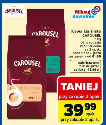 Kawa ziarnista promocja w Carrefour