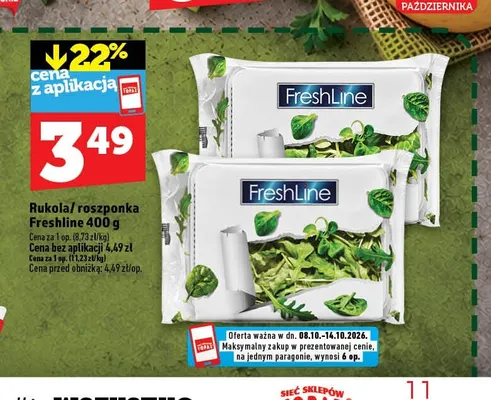 Rukola FreshLine promocja w TOPAZ
