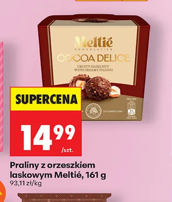 Praliny z orzeszkiem laskowym Meltié promocja w Biedronka
