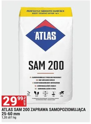 SAM 200 zaprawa samopoziomująca 25-60 mm promocja w Merkury Market