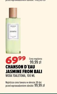 Woda toaletowa Chanson D'Eau Jasmine from Bali promocja w Drogerie Natura