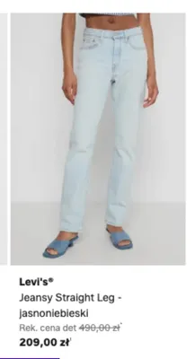 Jeansy Straight Leg Levi's jasnoniebieski promocja w Lounge by Zalando