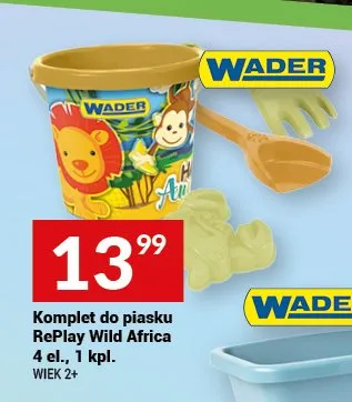 Komplet do piasku RePlay Wild Africa 4 el. Wader promocja w Twój Market