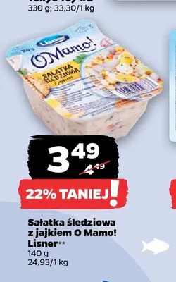 Sałatka śledziowa z jajkiem O Mamo! Lisner promocja w Netto