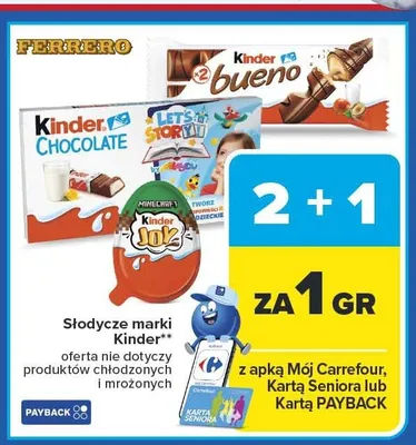 Jajko niespodzianka Kinder Joy promocja w Carrefour