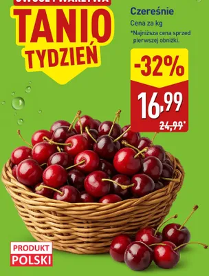 Czereśnie polskie promocja w Aldi