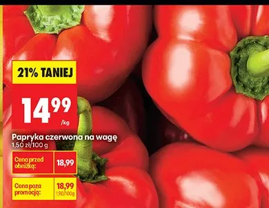 Papryka czerwona na wagę Biedronka promocja w Biedronka