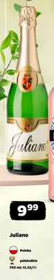 Wino musujące Juliano półsłodkie polskie promocja w Netto