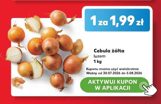 Cebula żółta luzem Kaufland promocja w Kaufland