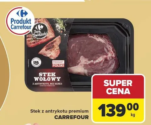 Stek z antrykotu premium promocja w Carrefour