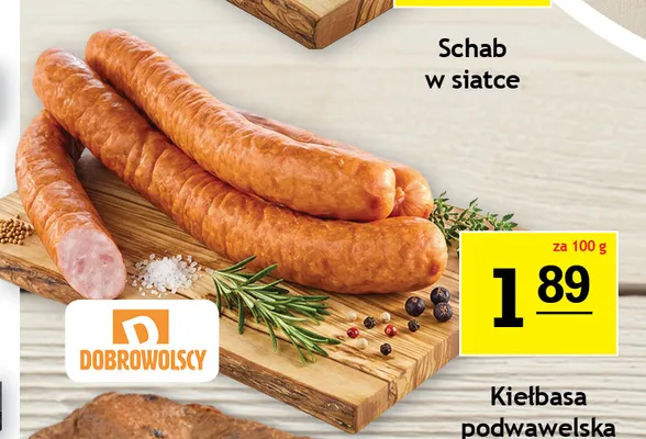 Kiełbasa podwawelska Dobrowolscy promocja w Gram Market