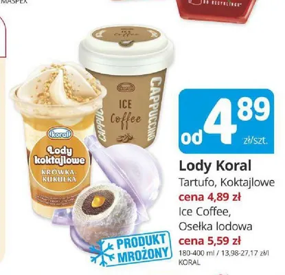 Lody Koral Koktajlowe promocja w Marketvita