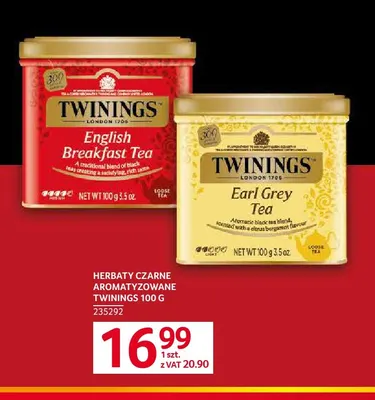 Herbata czarna aromatyzowana Twinings English Breakfast Tea promocja w Selgros