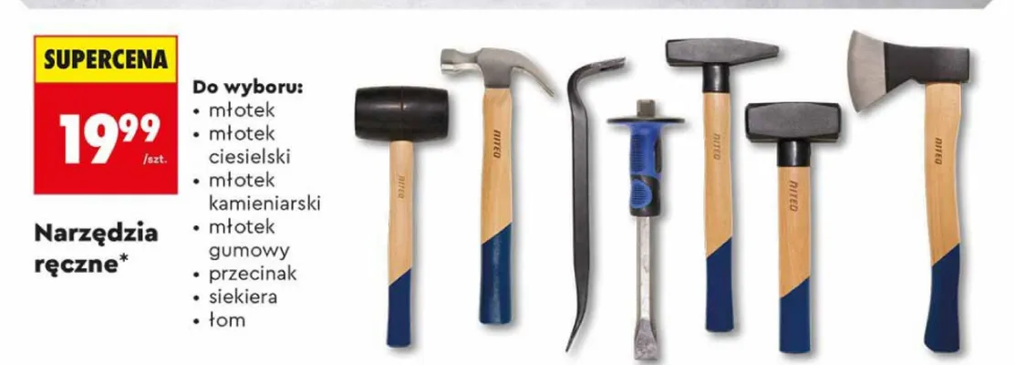 Narzędzia ręczne - młotek gumowy promocja w Biedronka