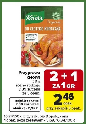 Przyprawa do złotego kurczaka różne rodzaje promocja w Carrefour Express